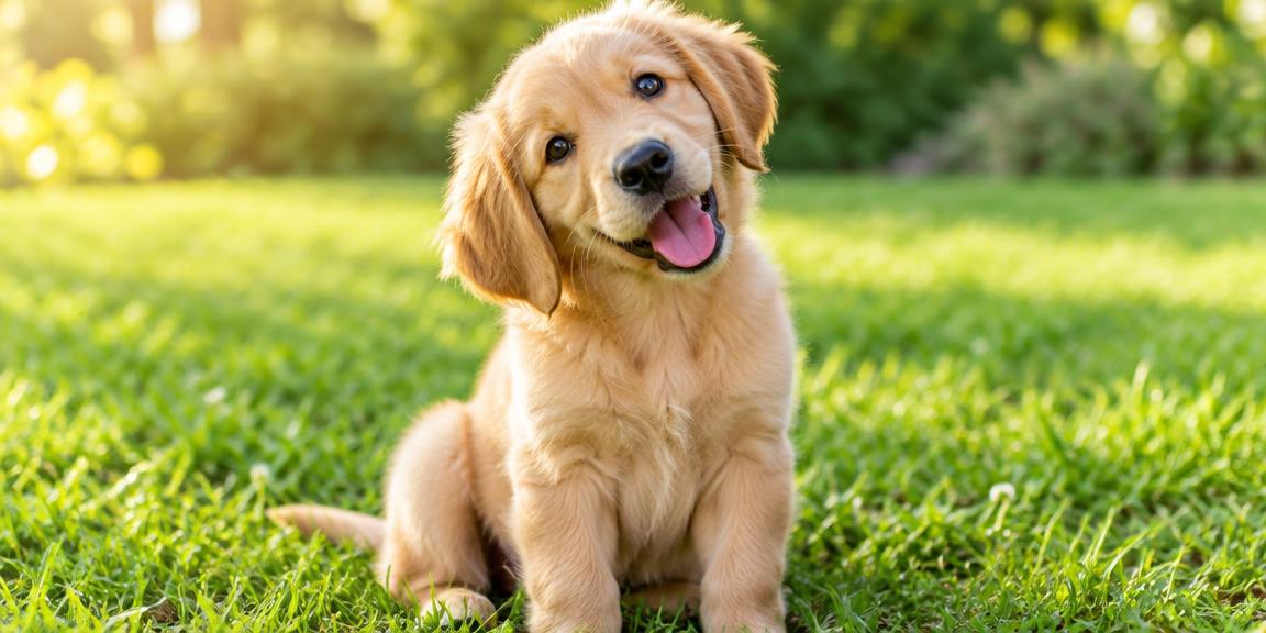 Cute golden retriever puppy